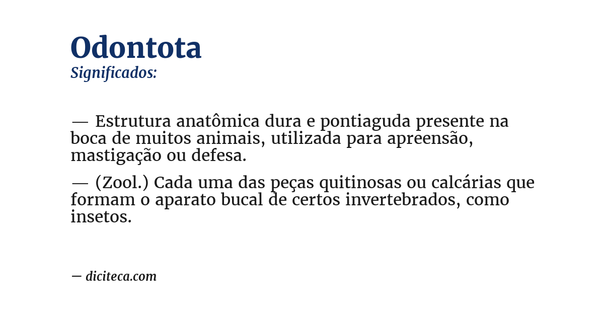 Significado de odontota