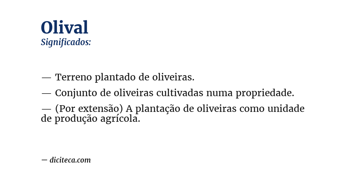 Significado de olival