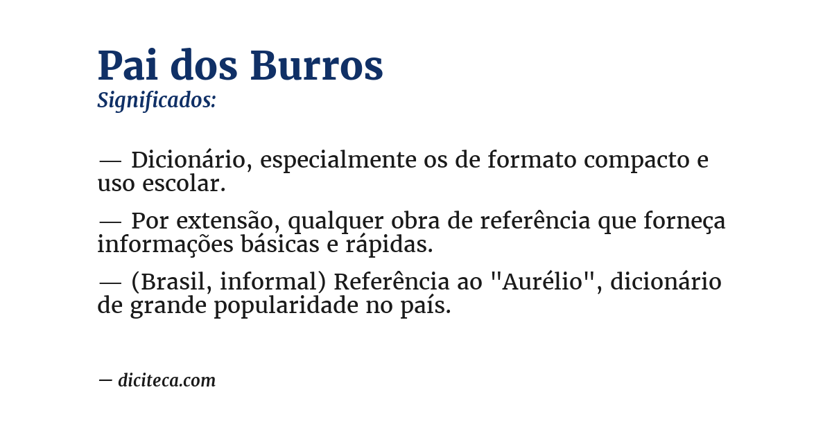Significado de pai dos burros