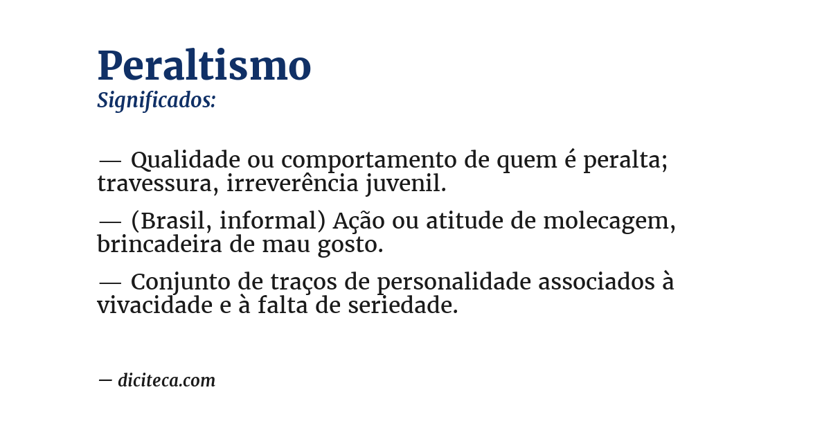 Significado de peraltismo
