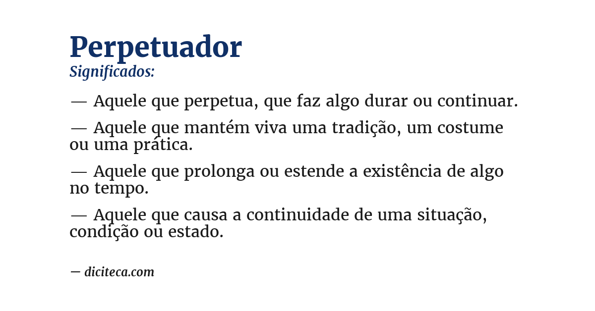 Significado de perpetuador