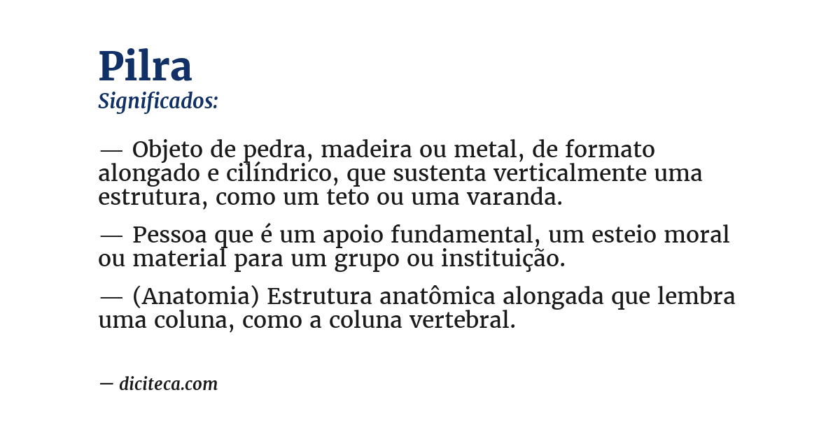 Significado de pilra