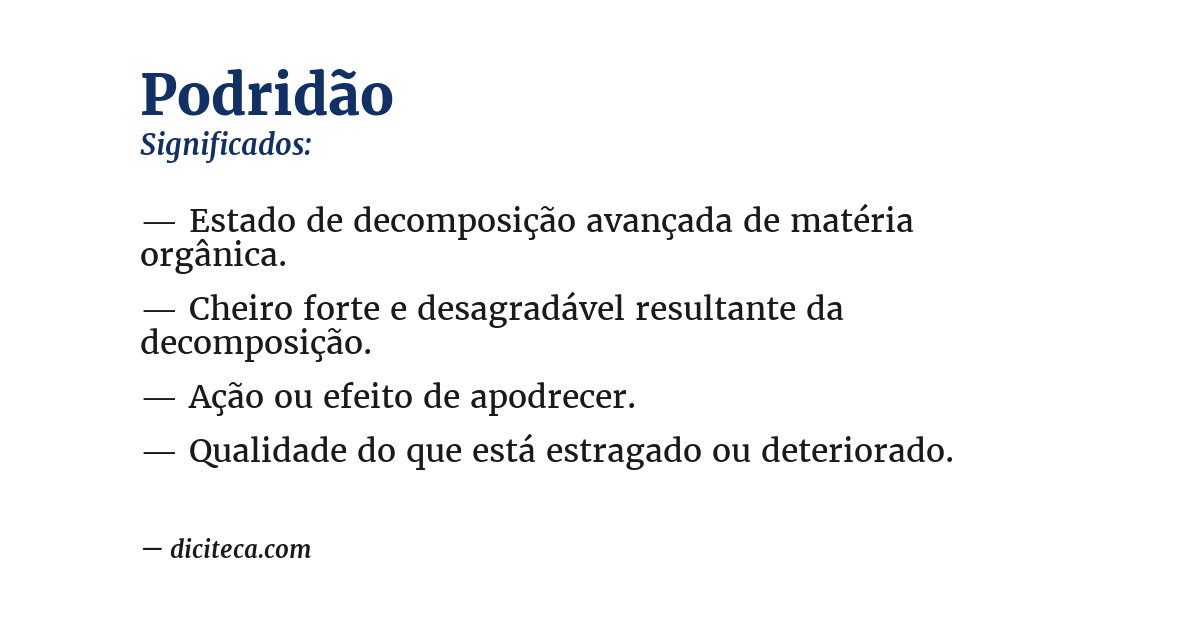 Significado de podridão