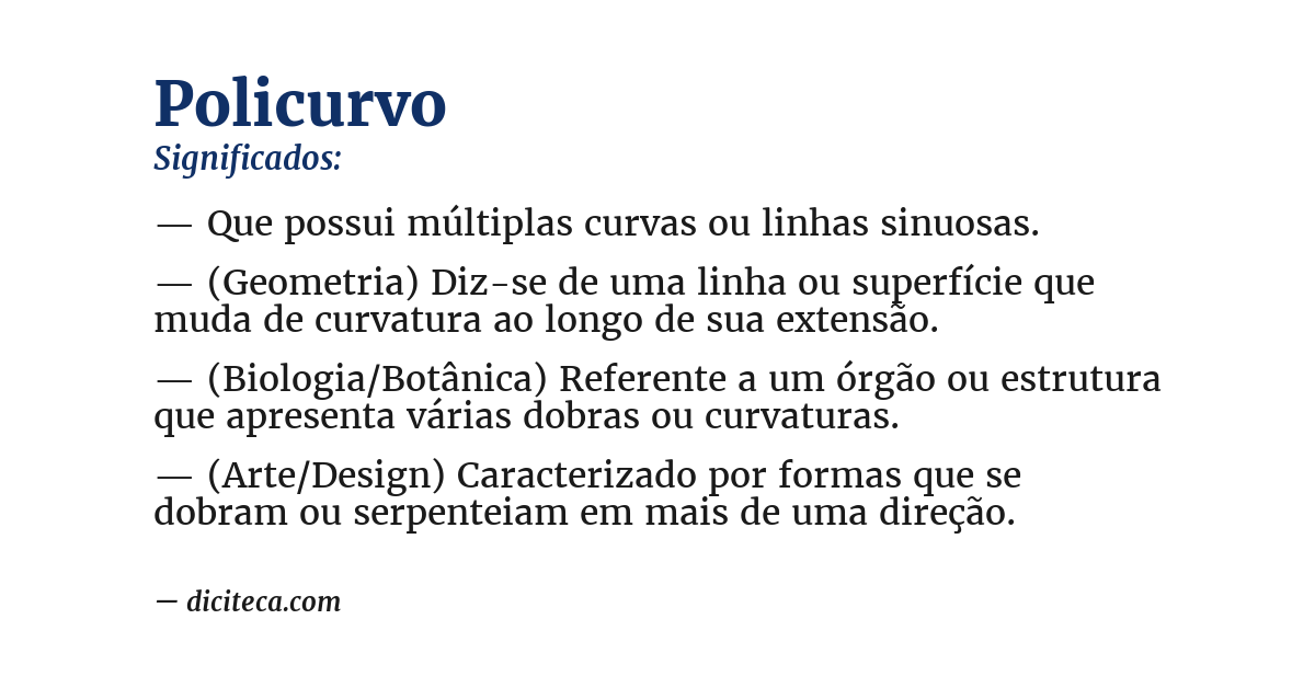 Significado de policurvo