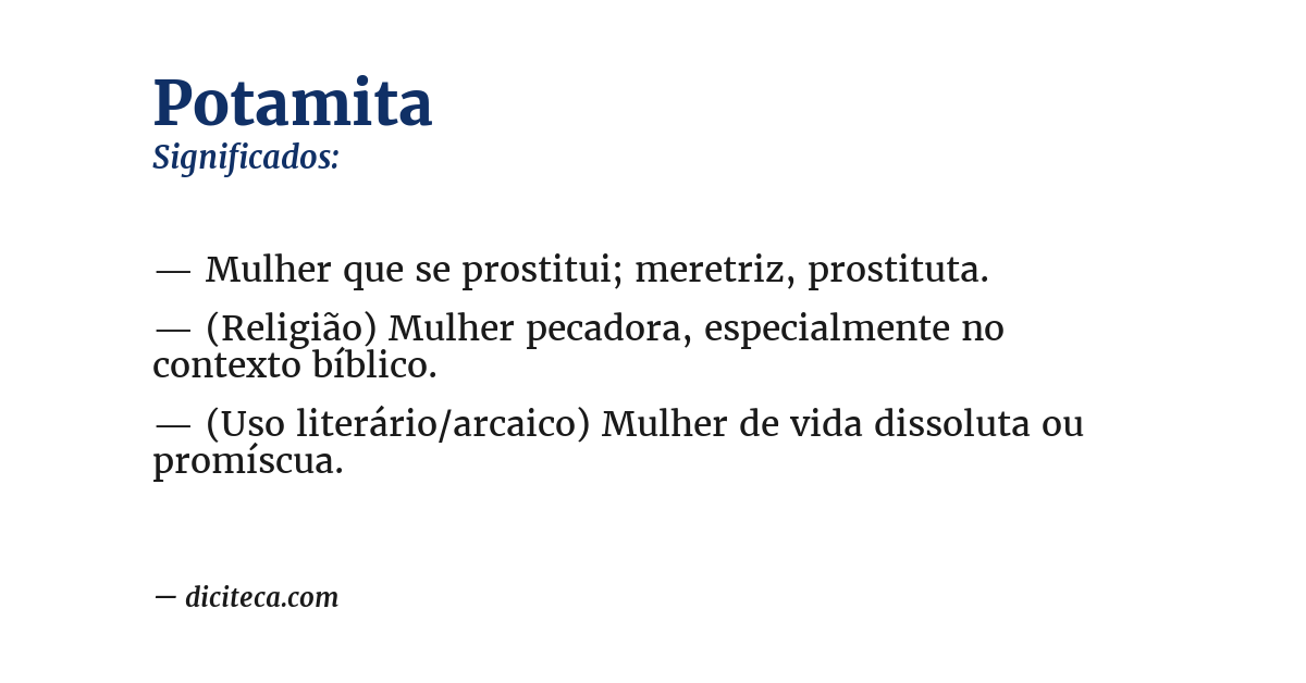 Significado de potamita