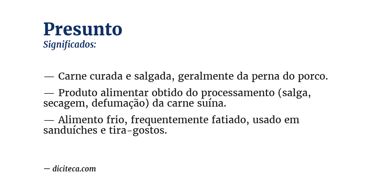 Significado de presunto