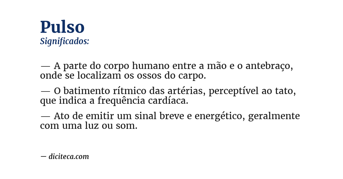 Significado de pulso