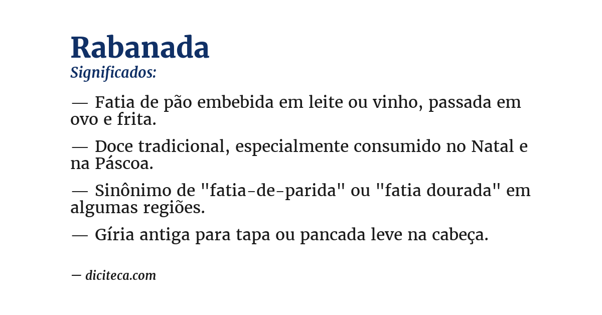 Significado de rabanada