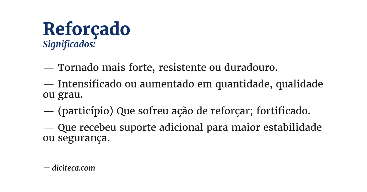 Significado de reforçado