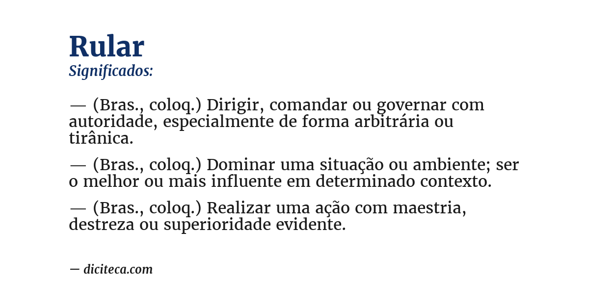 Significado de rular