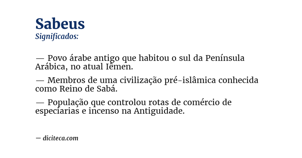 Significado de sabeus