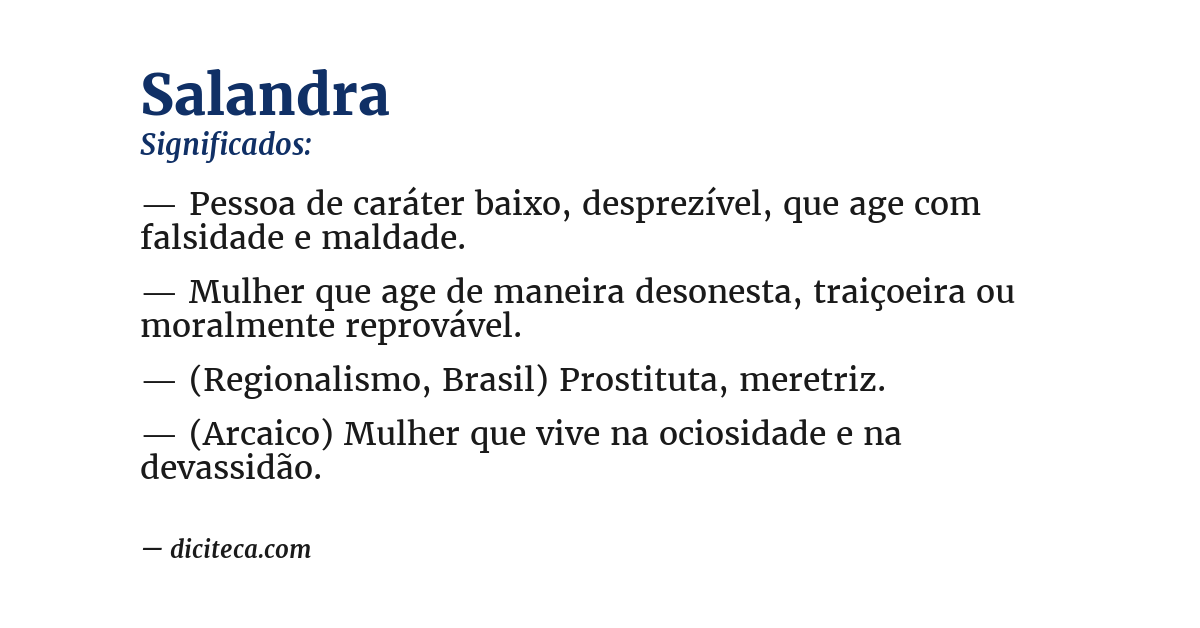 Significado de salandra