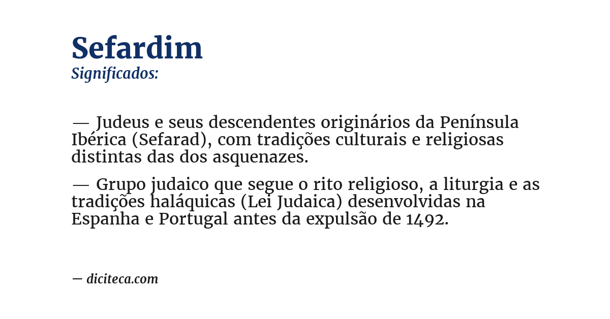 Significado de sefardim