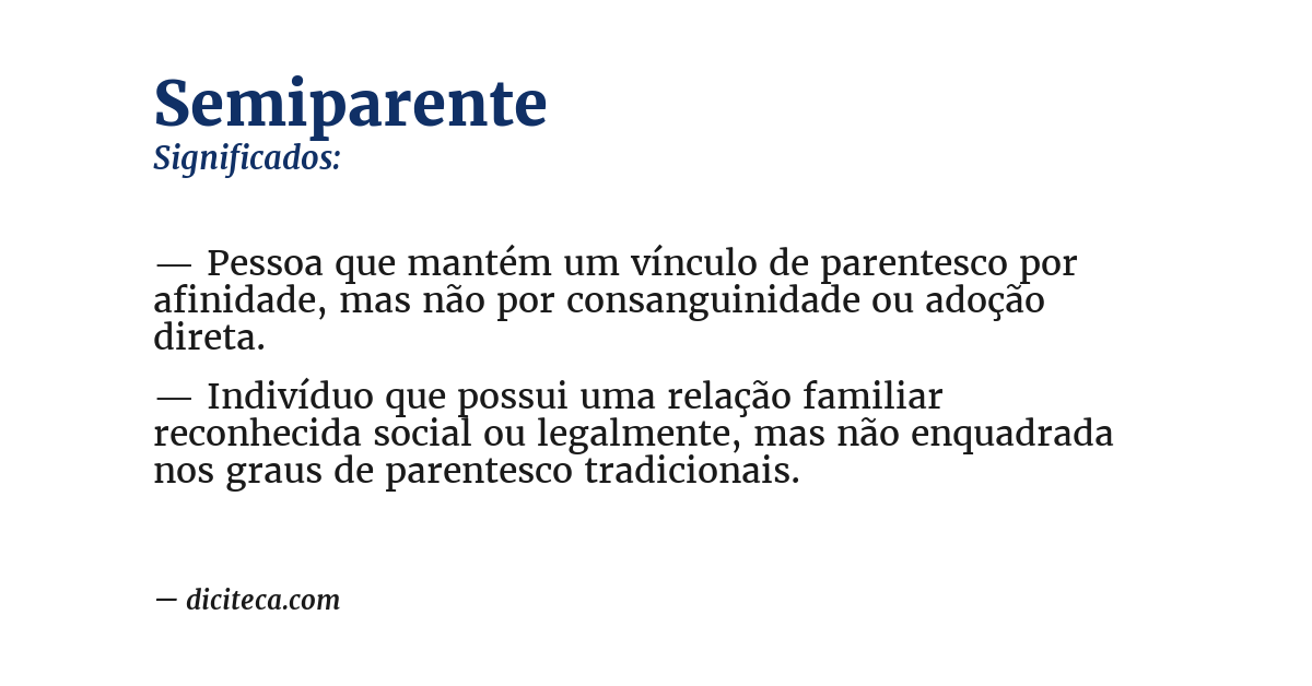 Significado de semiparente