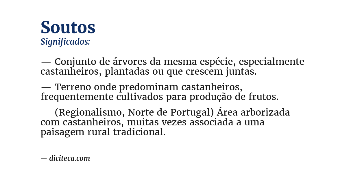 Significado de soutos