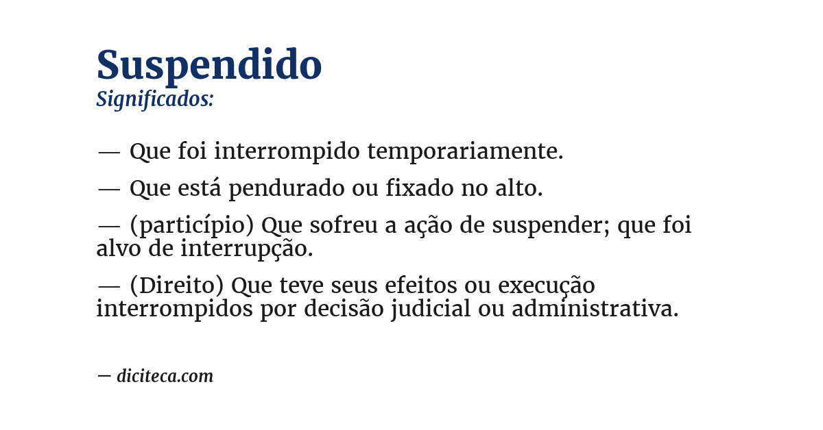 Significado de suspendido