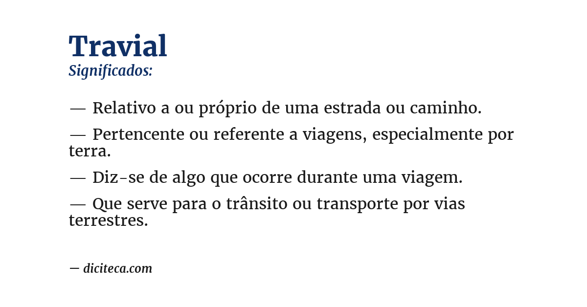 Significado de travial