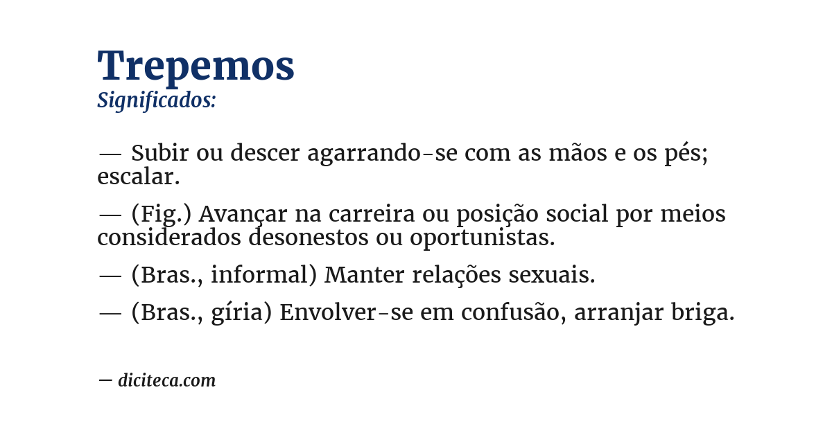 Significado de trepemos