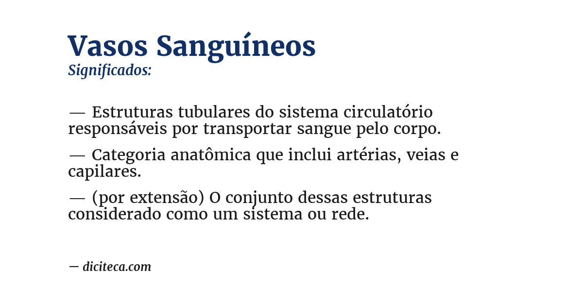 Significado de vasos sanguíneos