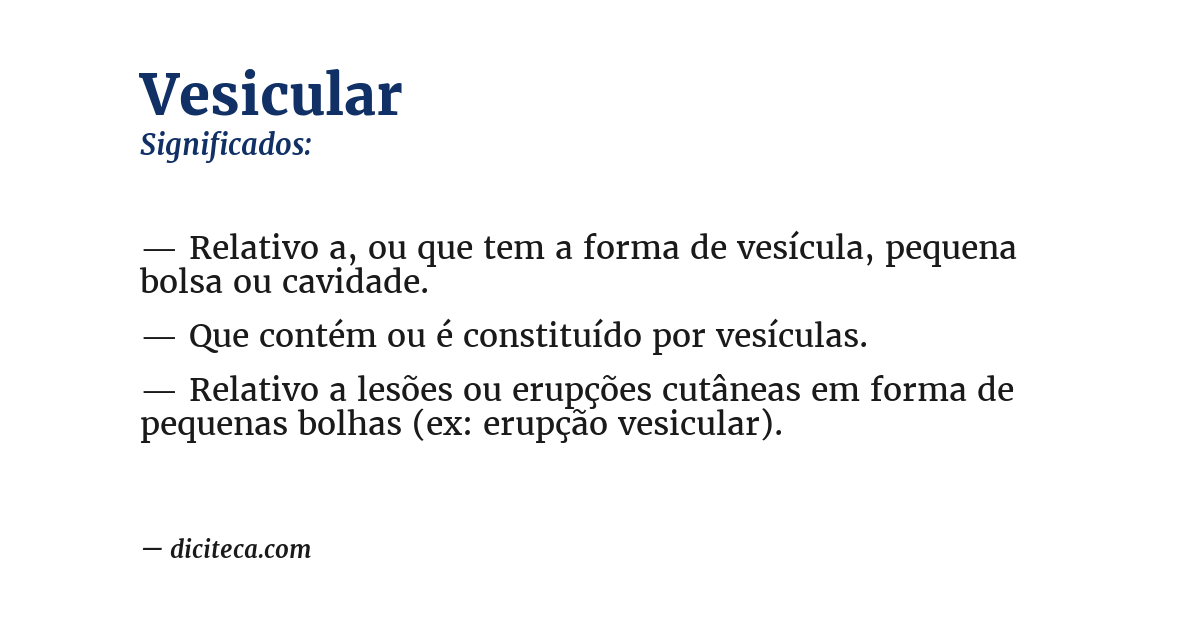 Significado de vesicular