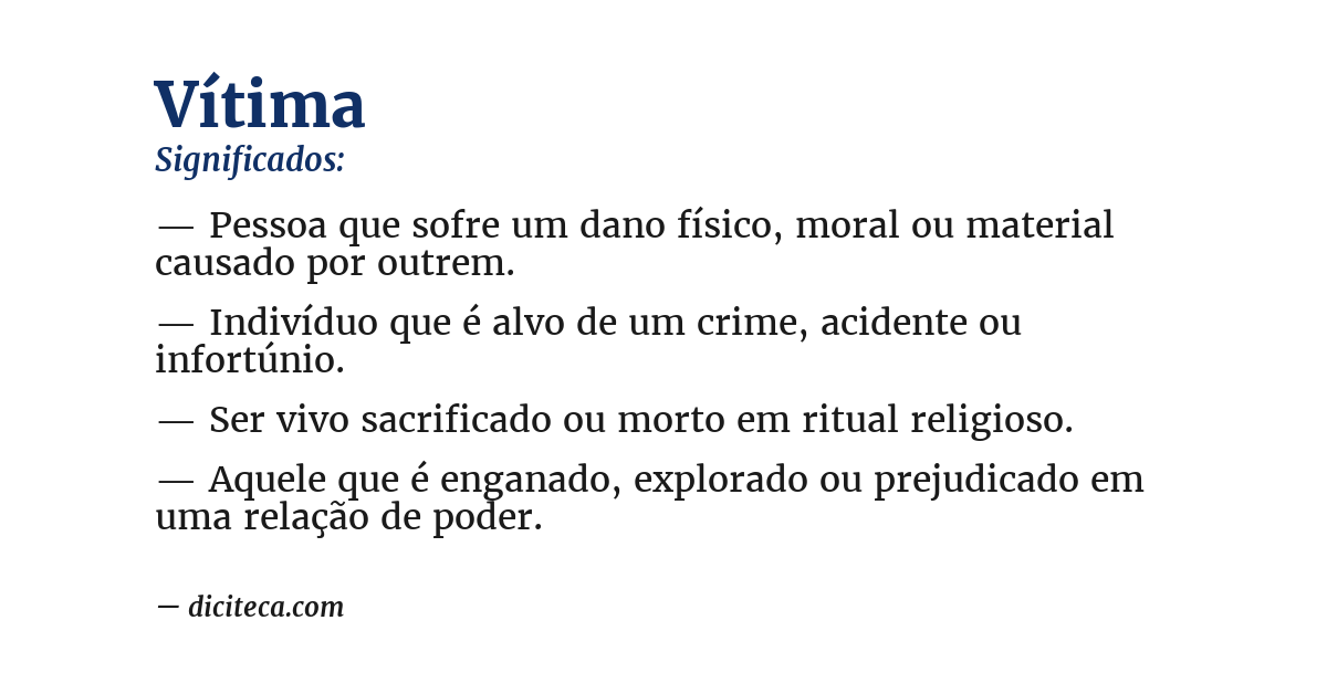Significado de vítima