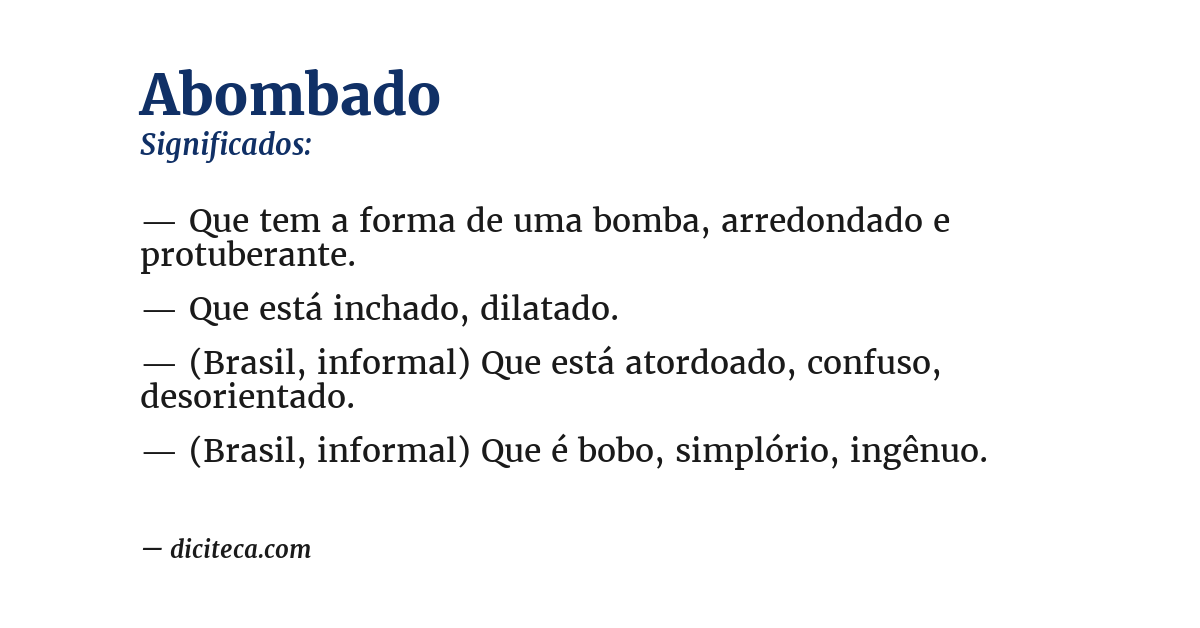 Significado de abombado