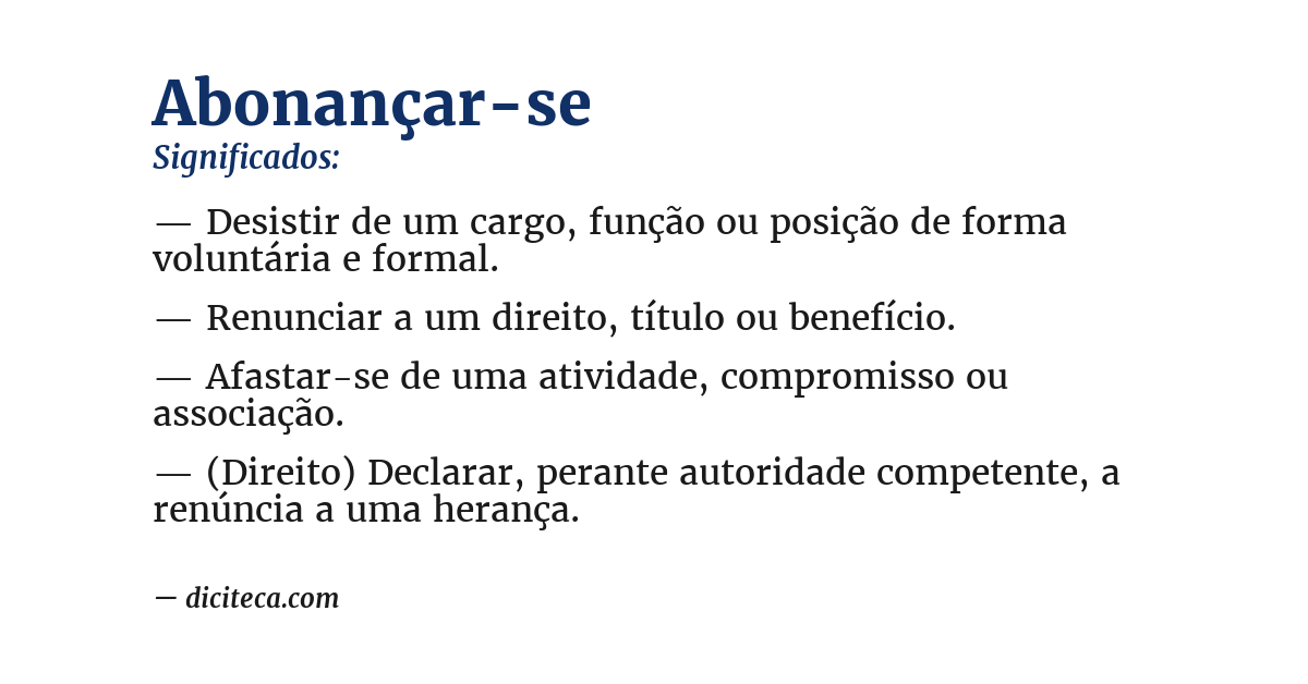 Significado de abonançar-se
