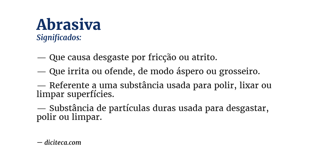 Significado de abrasiva
