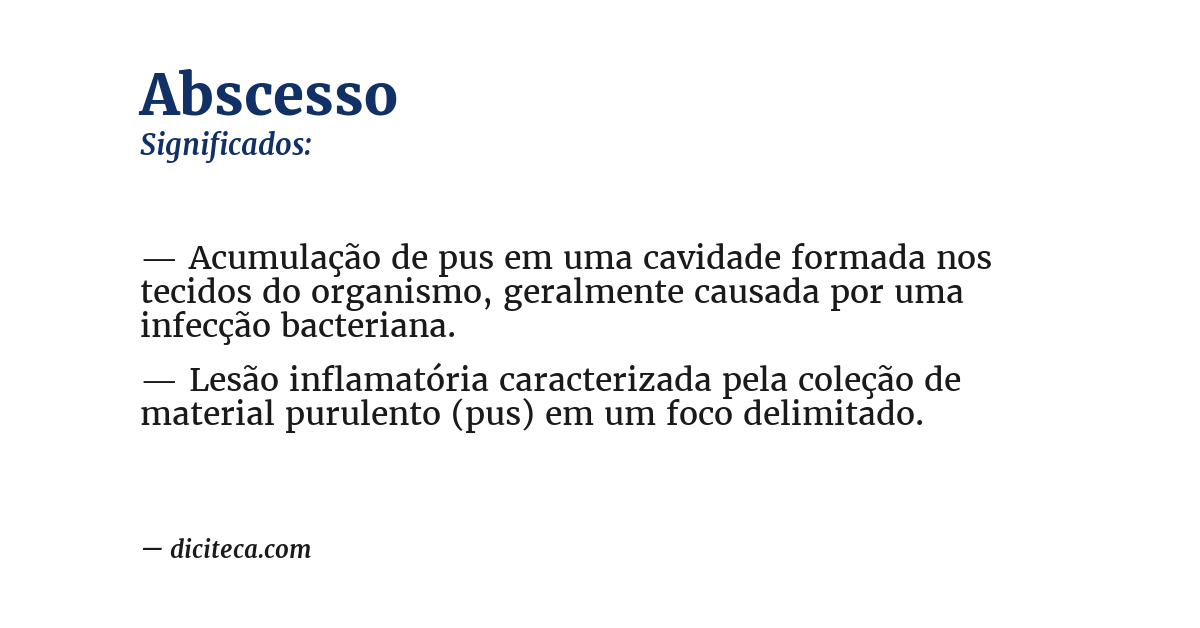 Significado de abscesso