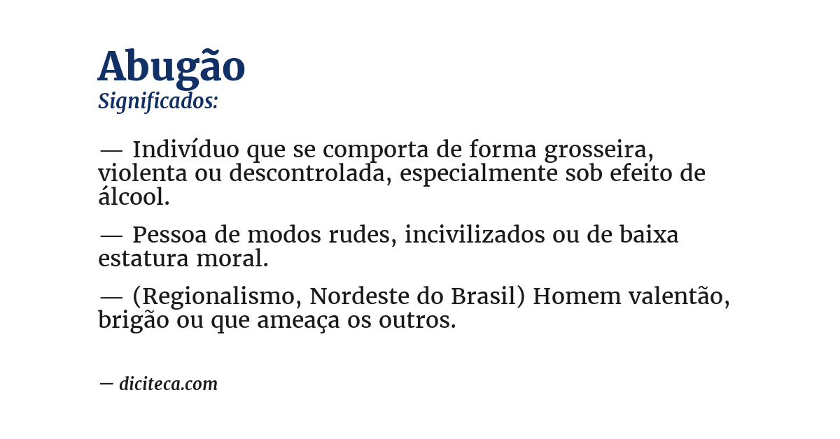 Significado de abugão