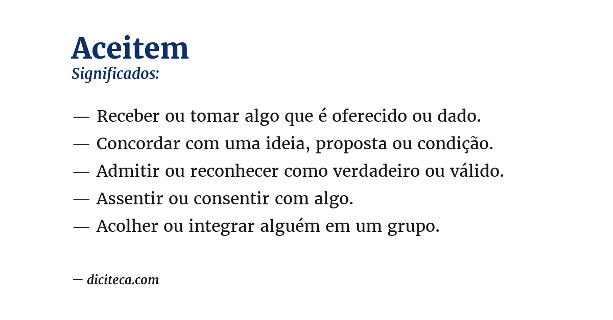 Significado de aceitem