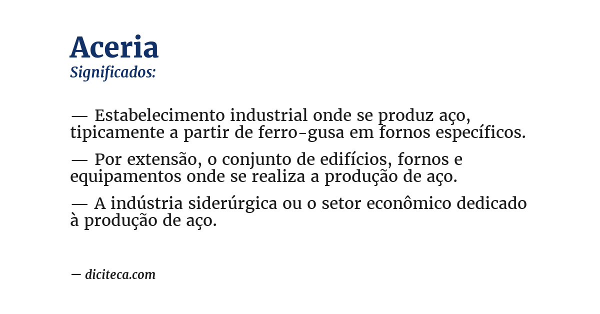 Significado de aceria