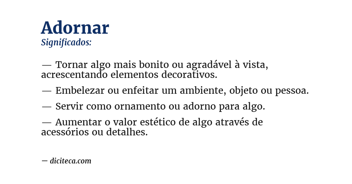 Significado de adornar