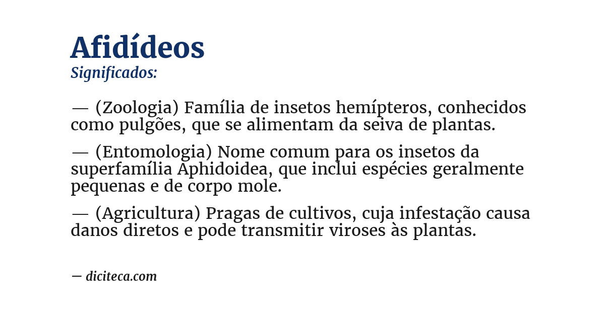 Significado de afidídeos