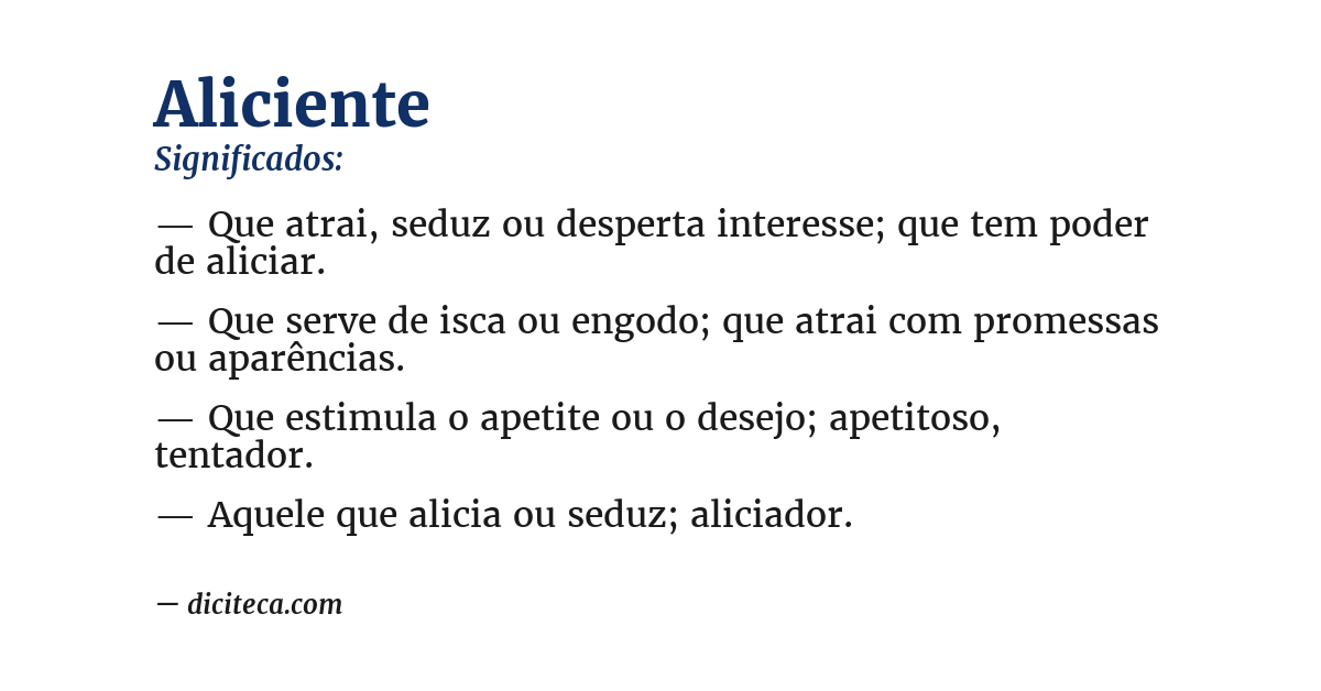Significado de aliciente