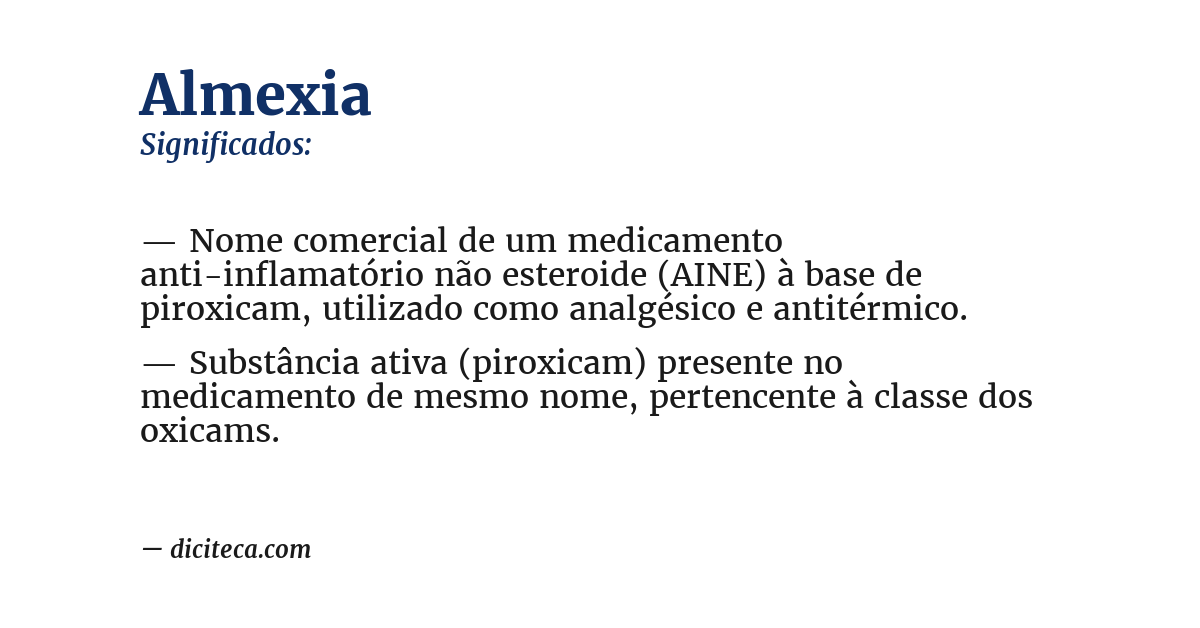 Significado de almexia