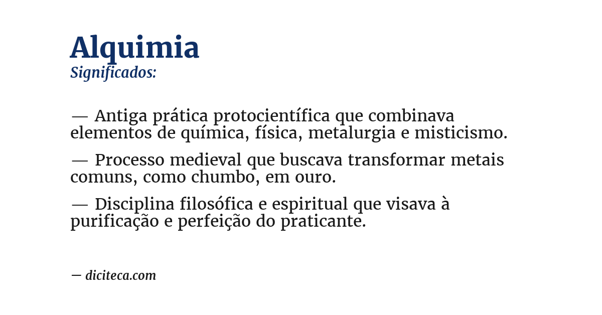 Significado de alquimia