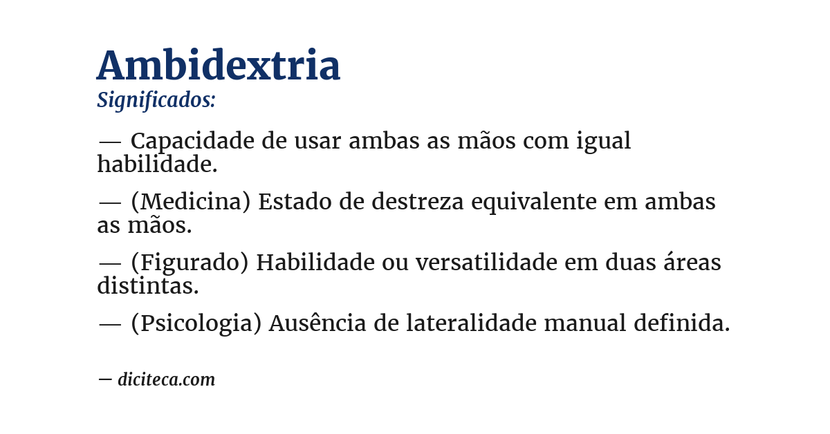 Significado de ambidextria