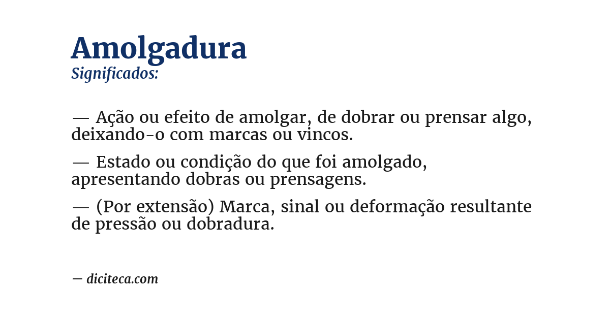 Significado de amolgadura