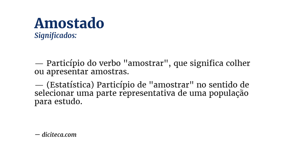 Significado de amostado