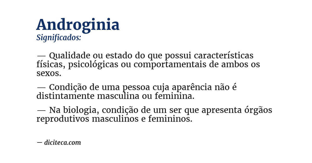 Significado de androginia