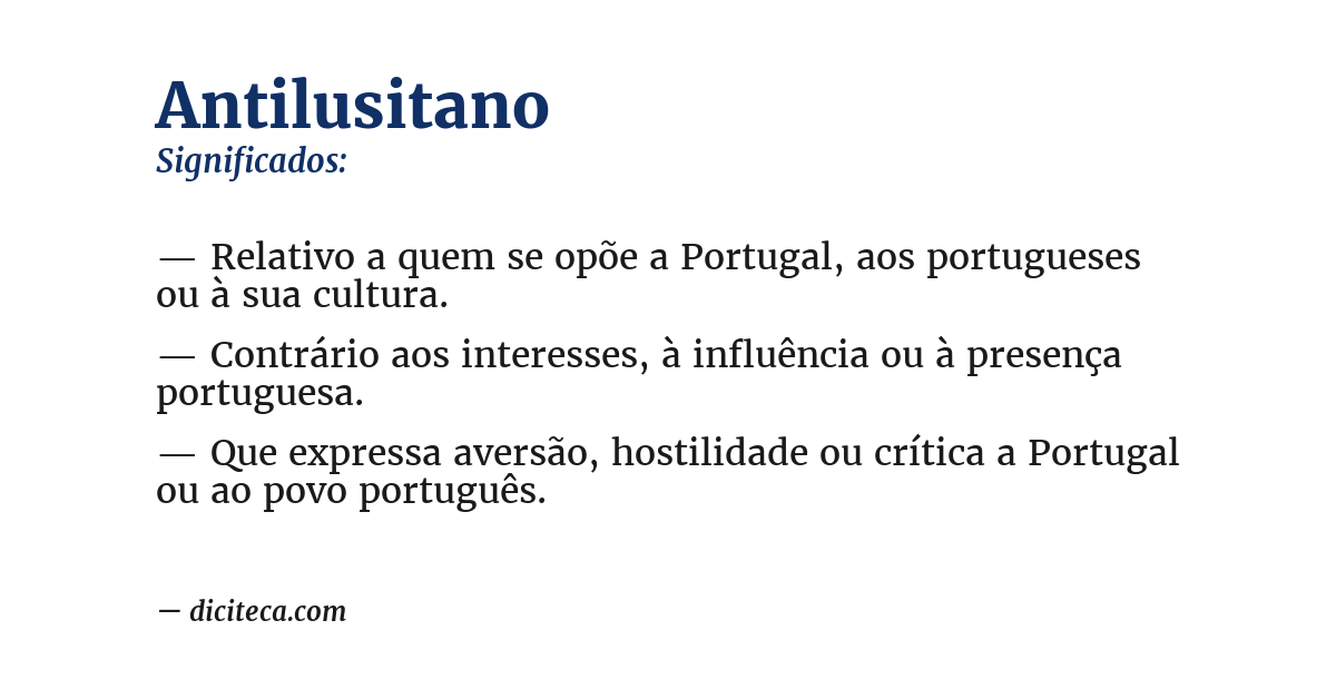Significado de antilusitano