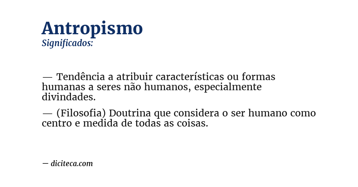 Significado de antropismo