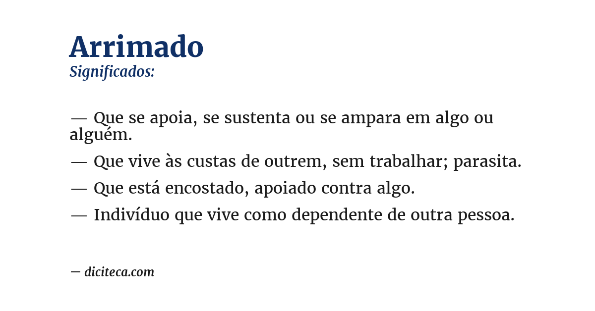 Significado de arrimado