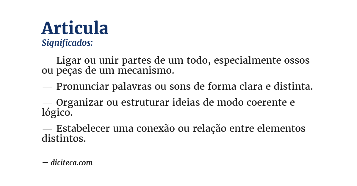 Significado de articula