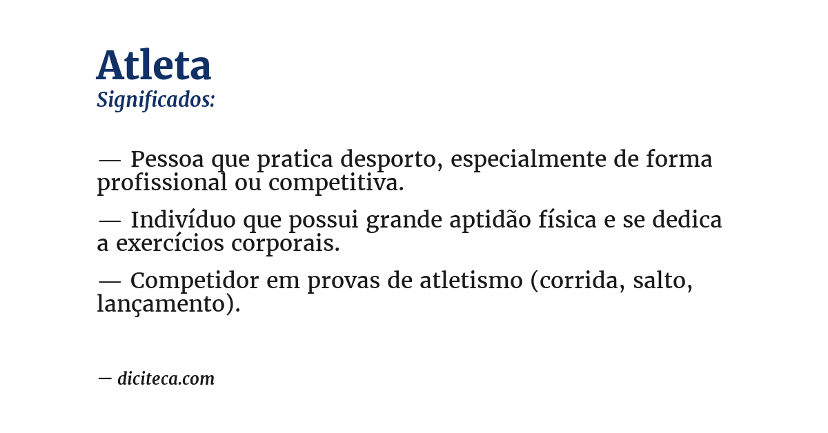 Significado de atleta