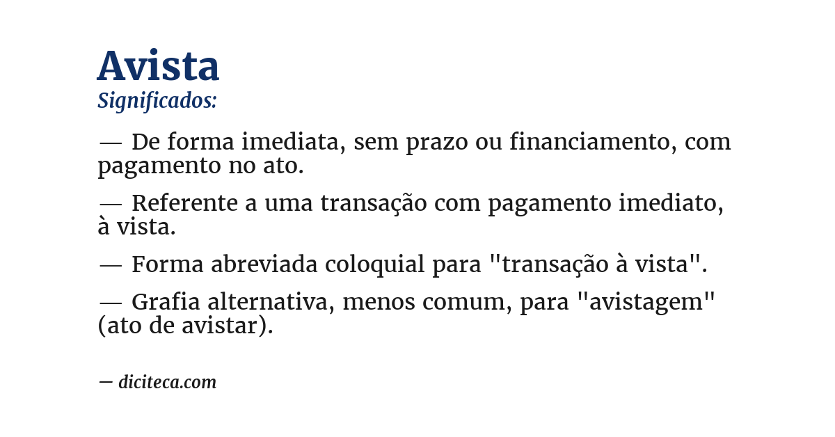 Significado de avista