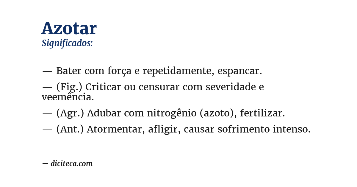 Significado de azotar