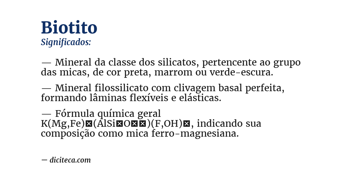 Significado de biotito