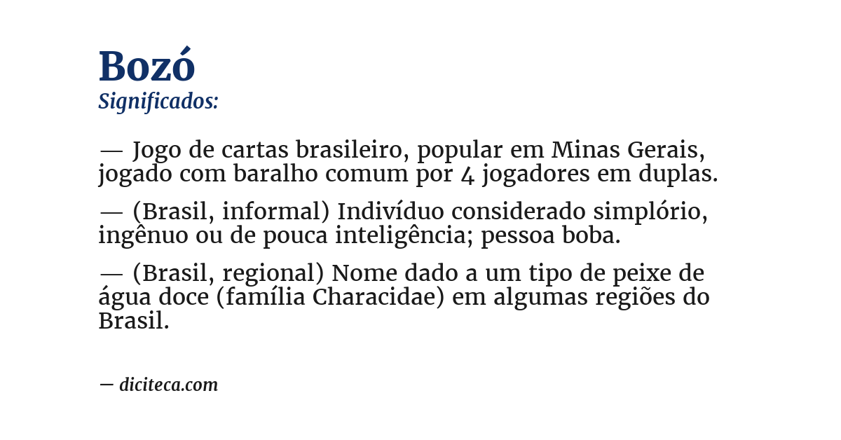 Significado de bozó